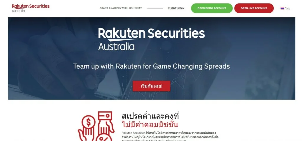 รีวิว Rakuten Securities Australia 