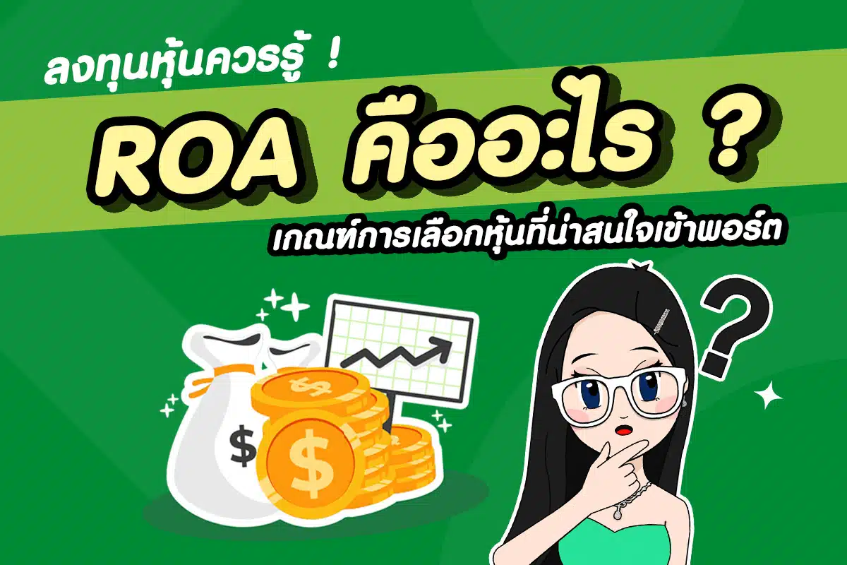 ลงทุนหุ้นควรรู้ ROA คืออะไร ? เกณฑ์การเลือกหุ้นที่น่าสนใจเข้าพอร์ต